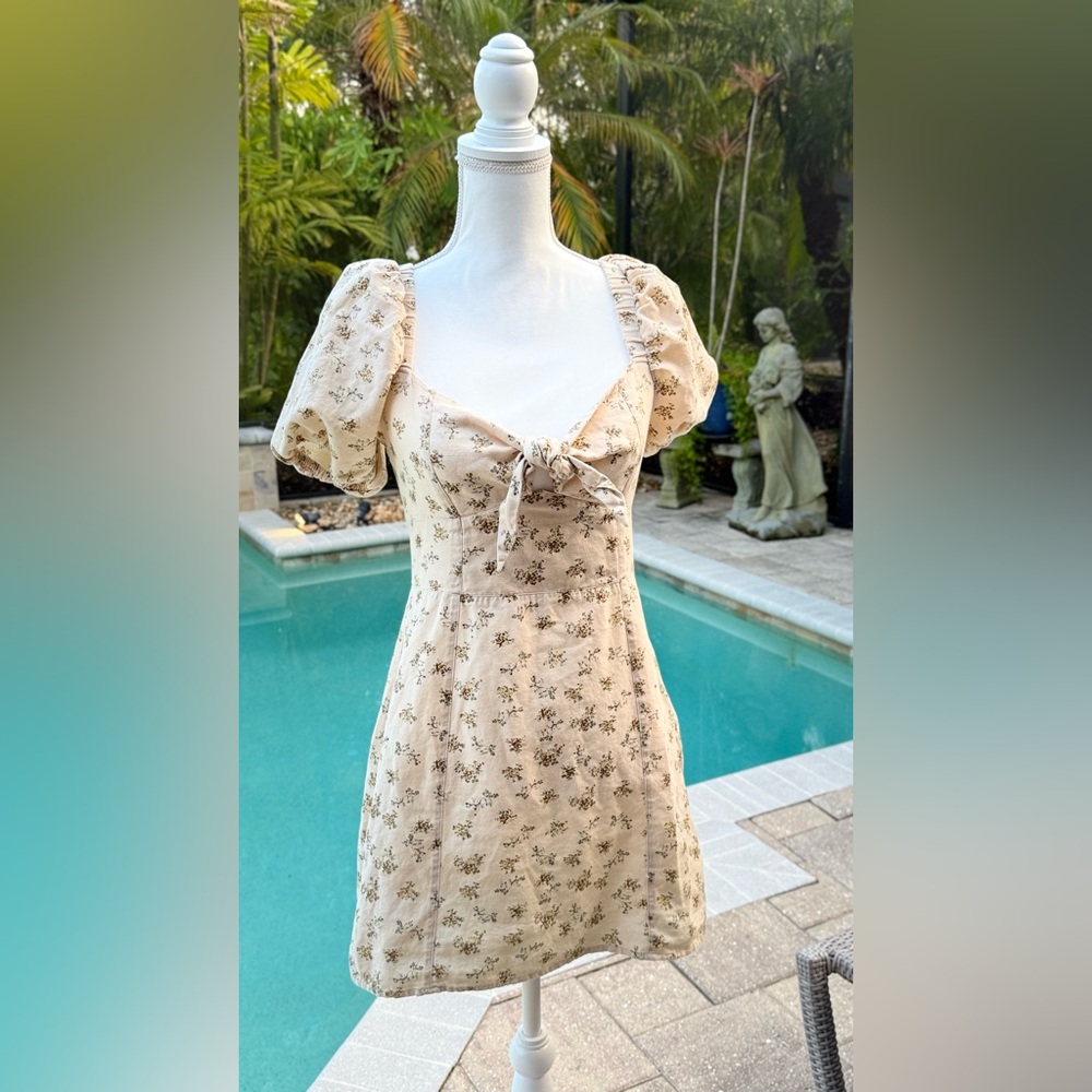 Reclaimed Vintage Textured Knit Top in Cream and Brown